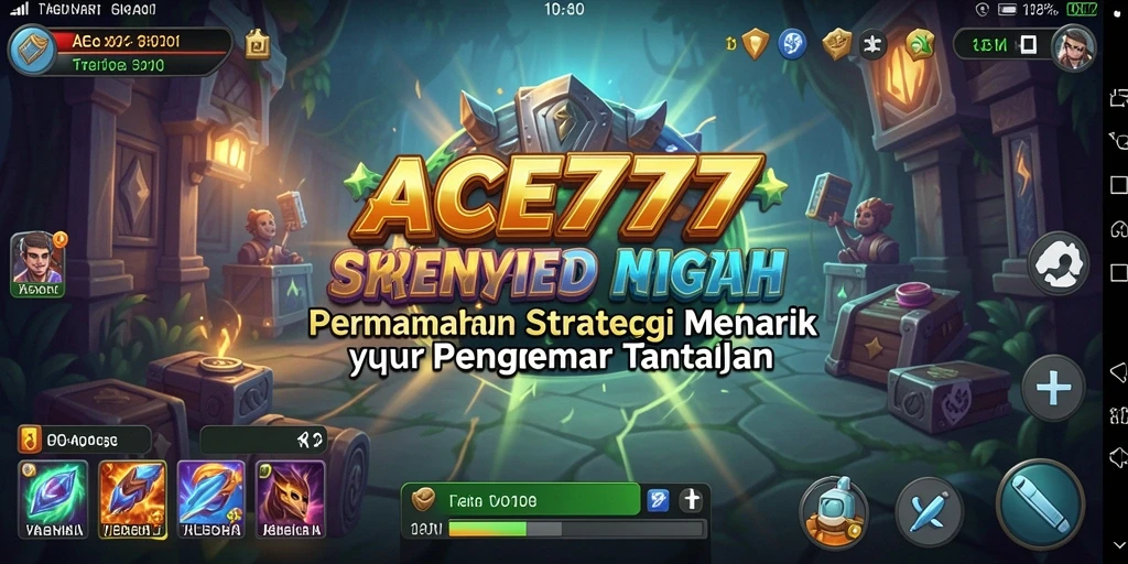 Tangkapan layar menampilkan aksi strategi mendebarkan dalam ACE777.