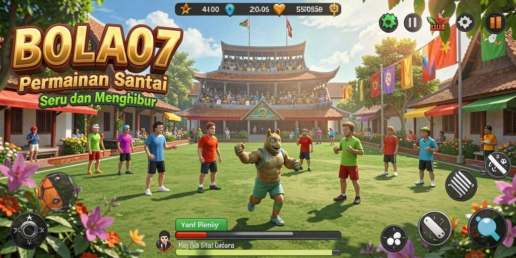 Screenshot utama BOLA07 menampilkan gameplay santai dan seru.