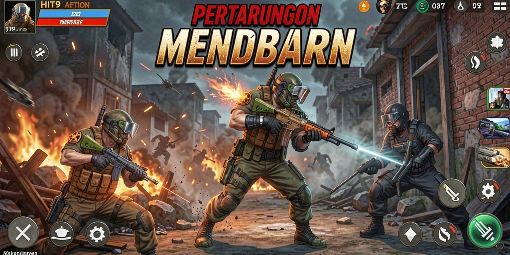 Tangkapan layar HIT9 menunjukkan aksi pertarungan intens dan strategi mendebarkan.