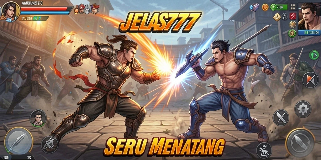 Screenshot JELAS777 menunjukkan intensitas pertarungan yang mendebarkan.