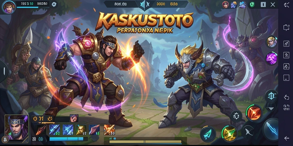 Tampilan seru dan aksi seru dalam permainan MOBA KASKUSTOTO.