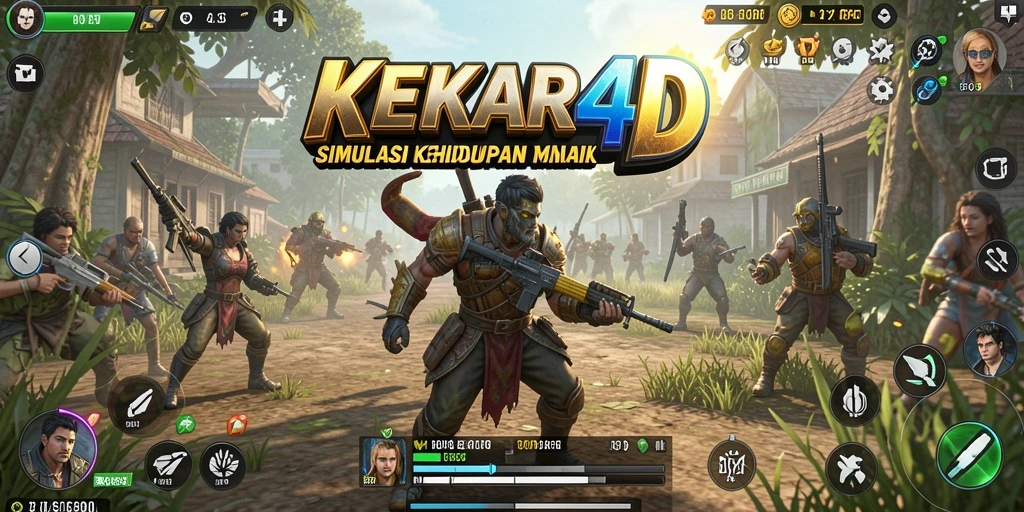 Tampilan utama gameplay <strong>KEKAR4D</strong> dengan berbagai pilihan interaksi.