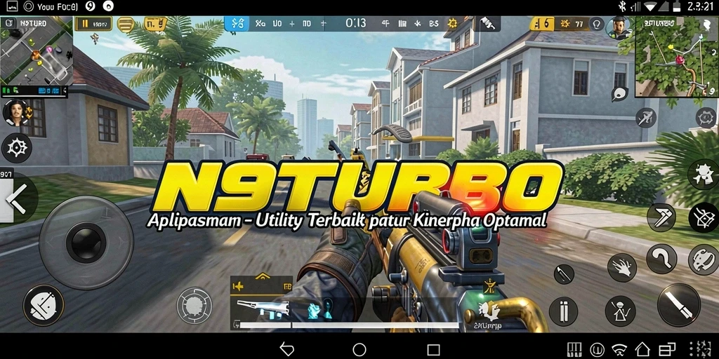 Tampilan utama N9TURBO dengan fitur optimasi kinerja.