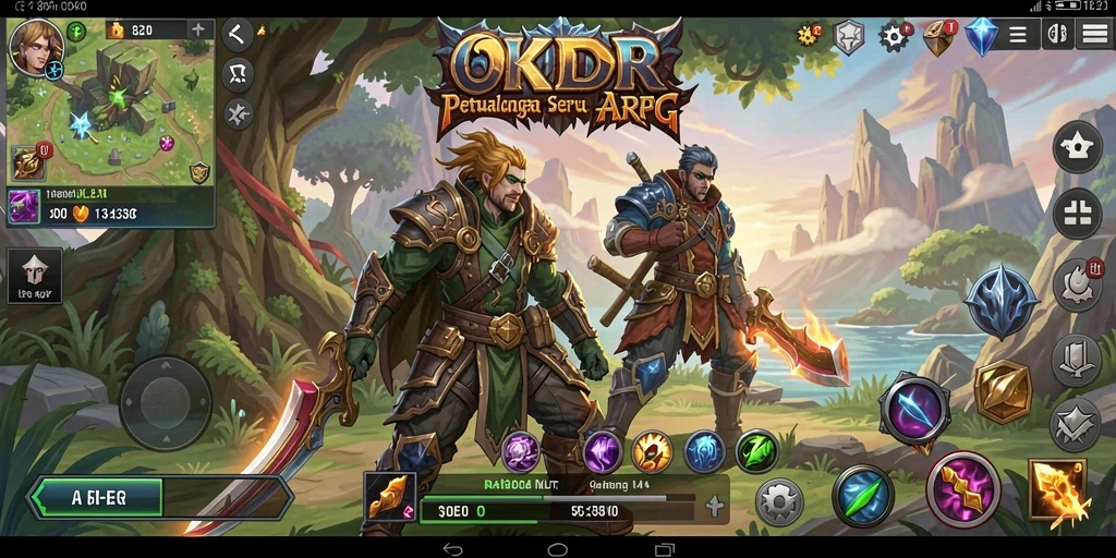 Screenshot gameplay OKIDR yang menunjukkan aksi pertarungan seru.