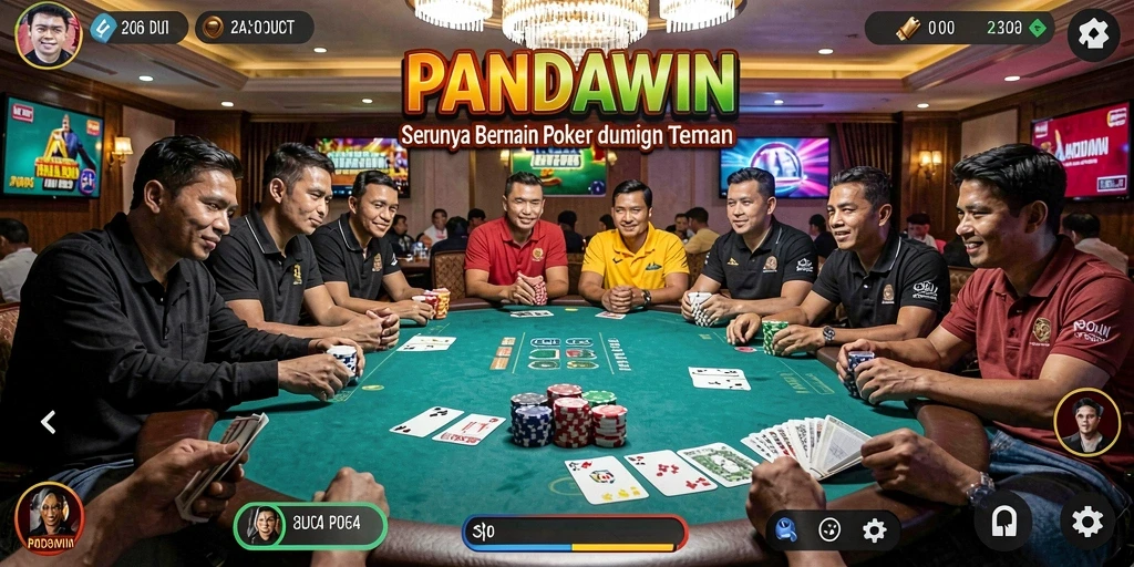 Tampilan screenshot gameplay Poker di PANDAWIN yang seru dan kompetitif.