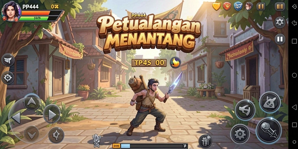 Tampilan gameplay PP444 yang seru dan menantang di setiap level.