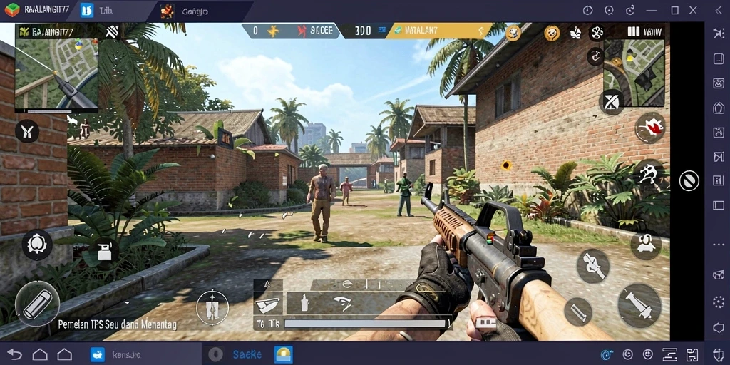 Screenshot gameplay RAJALANGIT77 yang menampilkan aksi seru dalam TPS.