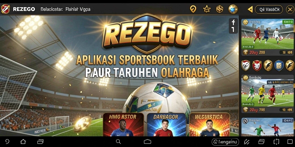 Tampilan gameplay taruhan olahraga di REZEGO yang menarik.