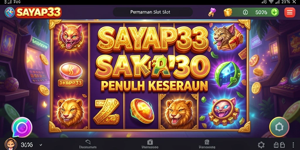Screenshot SAYAP33 menampilkan gameplay Slot yang mendebarkan.