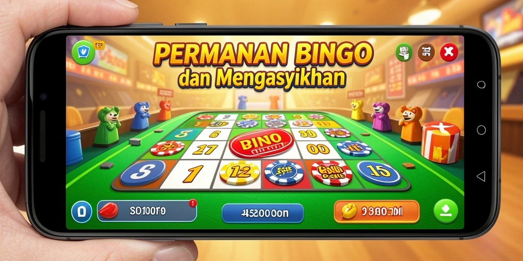 Tampilan gameplay Bingo yang seru dan penuh warna.