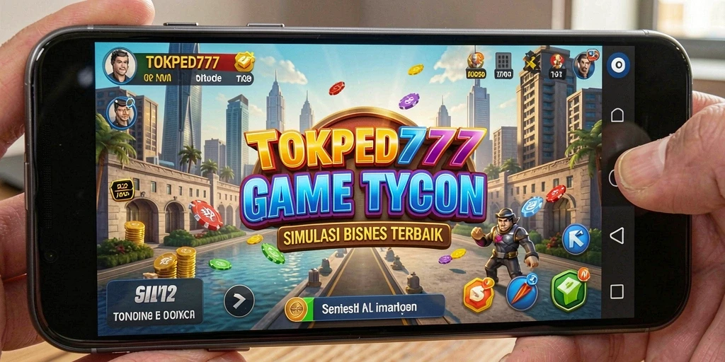 Tampilan gameplay seru di TOKPED777 yang menggambarkan simulasi bisnis.
