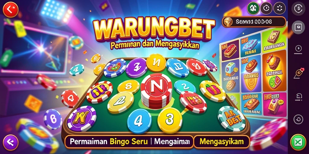 Tampilan gameplay menarik dari WARUNGBET pada permainan Bingo.